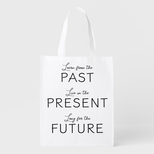 Past Present Future Grocery Bag (Front)
