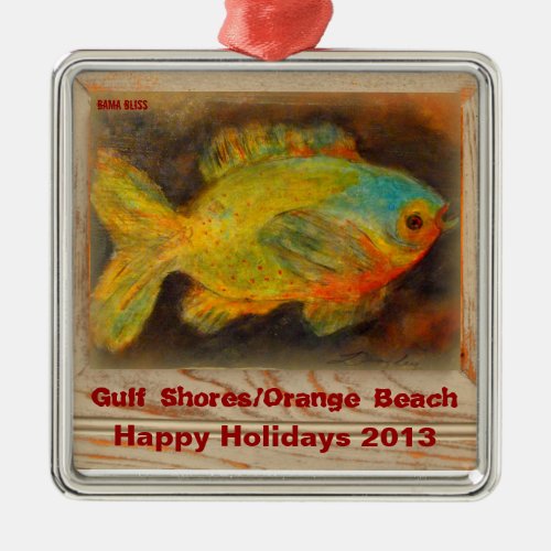 PAST YEARS2013Ornament GulfShoresOrangeBeach Metal Ornament