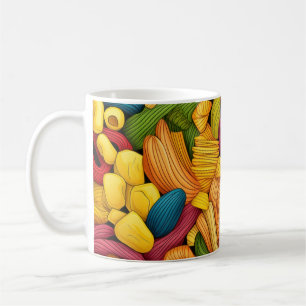 Pasta art background coffee mug