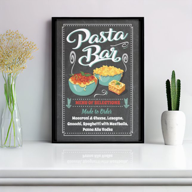 Pasta Bar Party Sign | Zazzle