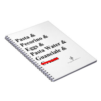 Pasta Carbonara Ingredients Notebook