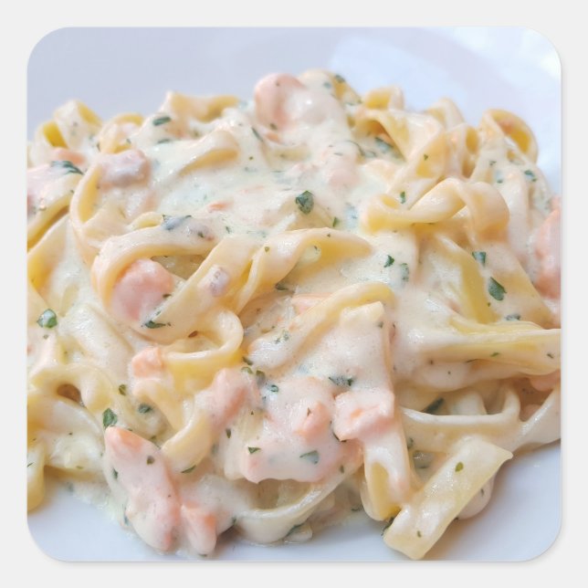 Pasta Custom Food Photo Square Sticker (Front)