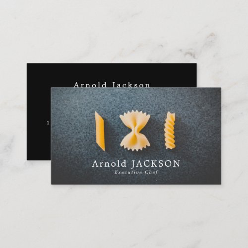 Pasta Display Chef Cooking Business Card