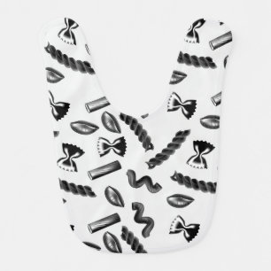 Pasta Diversity Gray Food Italy Lover Foodie Baby Bib
