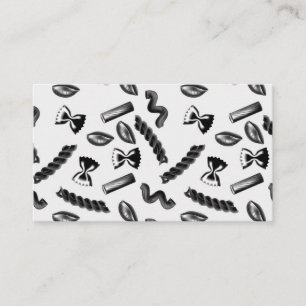 Pasta Diversity Gray Food Italy Lover Foodie Business Card