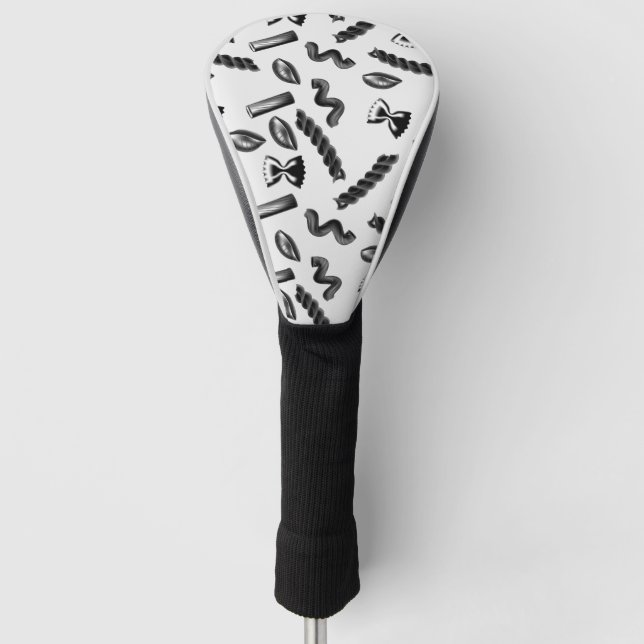 Pasta Diversity Gray Food Italy Lover Foodie Golf Head Cover (Front)