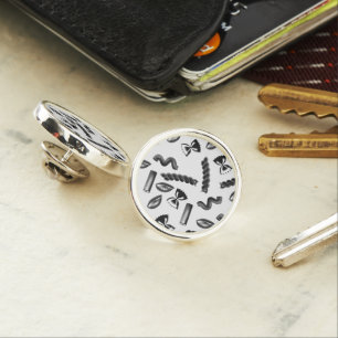Pasta Diversity Gray Food Italy Lover Foodie Lapel Pin
