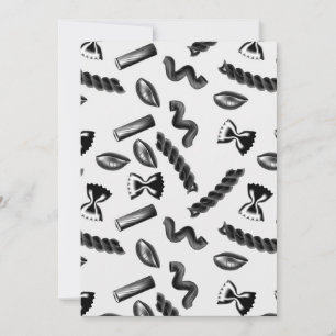 Pasta Diversity Gray Food Italy Lover Foodie Thank You Card