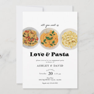 Pasta Engagement Party Invitations