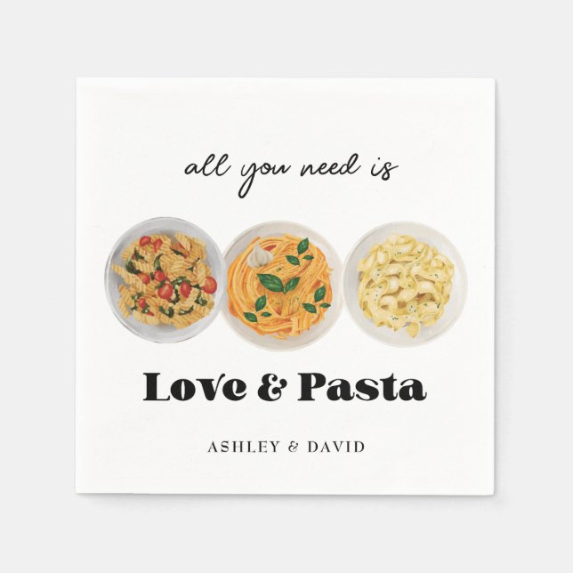 Pasta | Engagement Party  Napkins (Front)