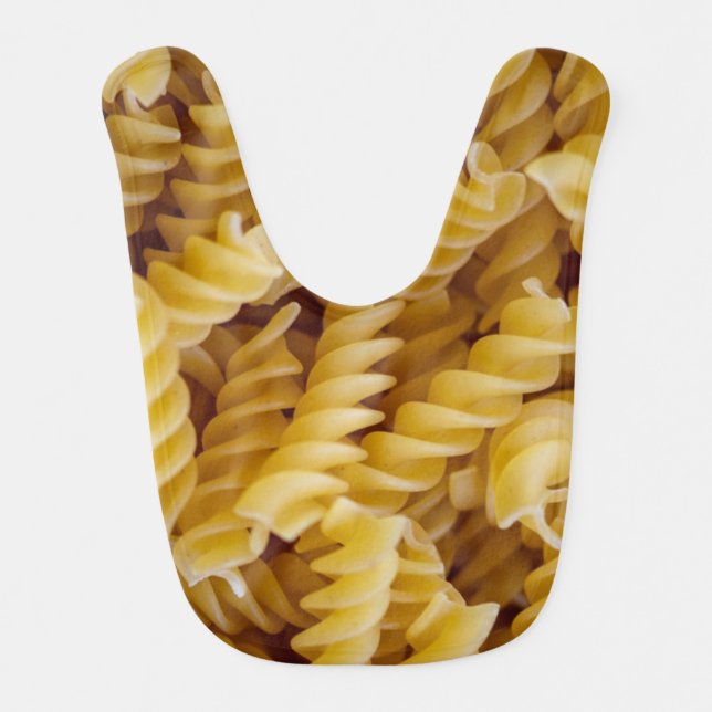Pasta Fusilli Noodles Baby Bib (Front)
