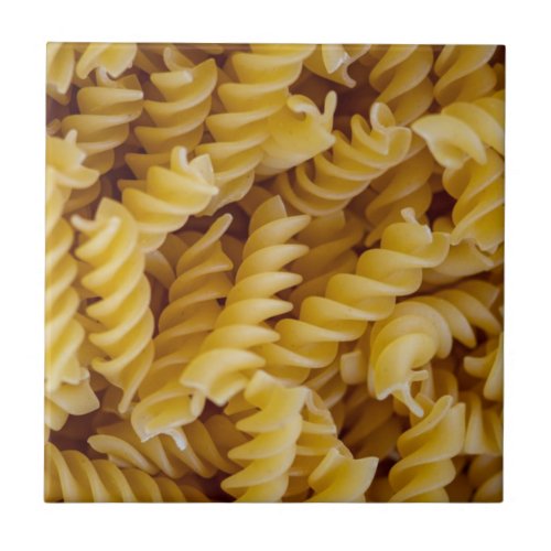 Pasta Fusilli Noodles Ceramic Tile