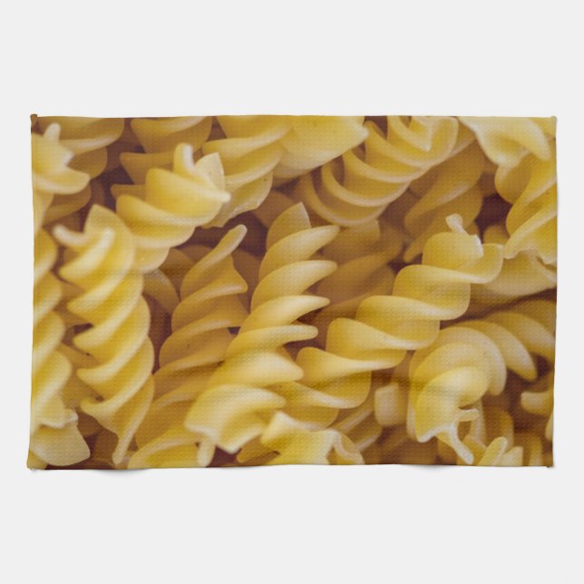 Pasta Fusilli Noodles Kitchen Towel (Horizontal)