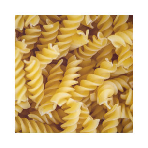 Pasta Fusilli Noodles Metal Print