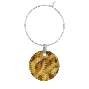 Pasta Fusilli Noodles Wine Charm