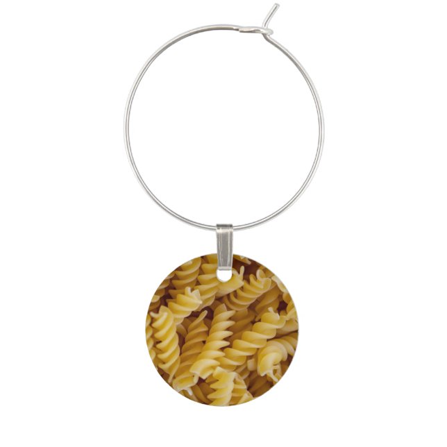 Pasta Fusilli Noodles Wine Charm (Front)