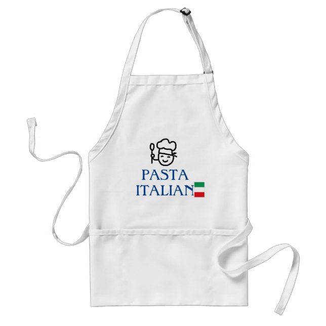 Pasta Italiano Italy flag chef Adult Apron (Front)