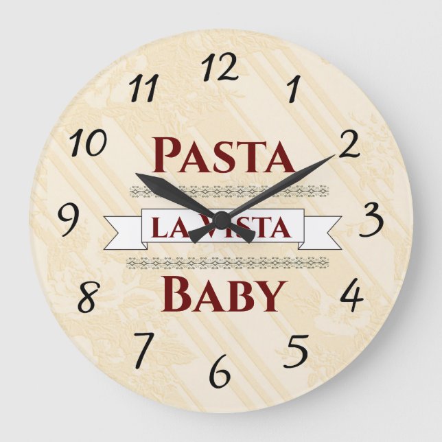 Pasta la Vista Baby Wall Clock (Front)