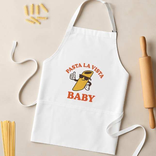 Pasta La Vista Funny Apron | Italian Kitchen Pun (Creator Uploaded)