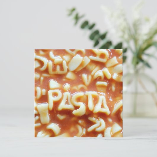 Pasta letters spell pasta (Standing Front)