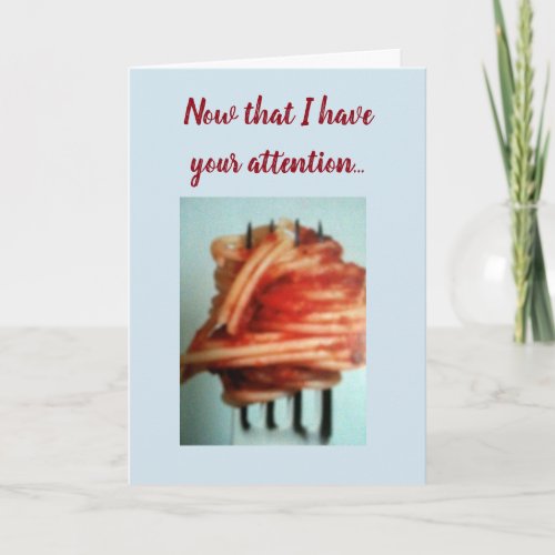 PASTA LOVER BROTHERS BIRTHDAY CARD
