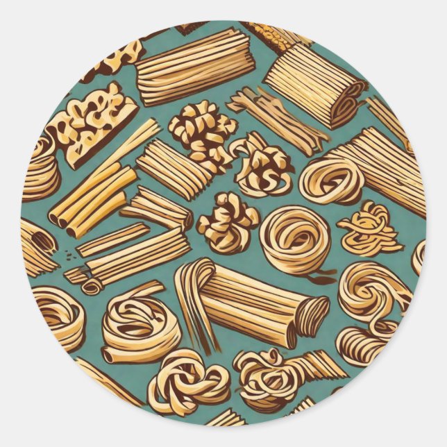Pasta magic classic round sticker (Front)