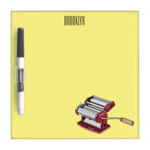 Pasta maker cartoon illustration  dry erase board