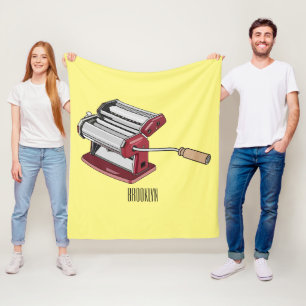 Pasta maker cartoon illustration fleece blanket