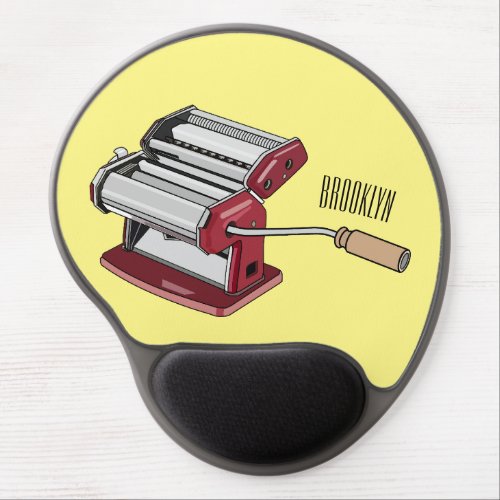 Pasta maker cartoon illustration  gel mouse pad