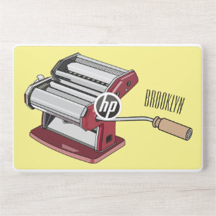 Pasta maker cartoon illustration  HP laptop skin