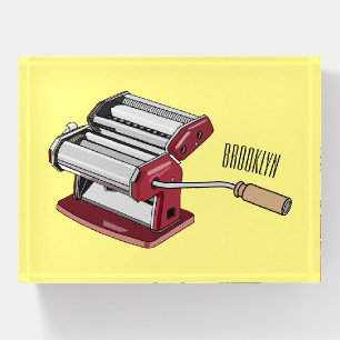 Pasta maker cartoon illustration  paperweight