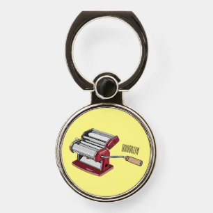 Pasta maker cartoon illustration  phone ring stand