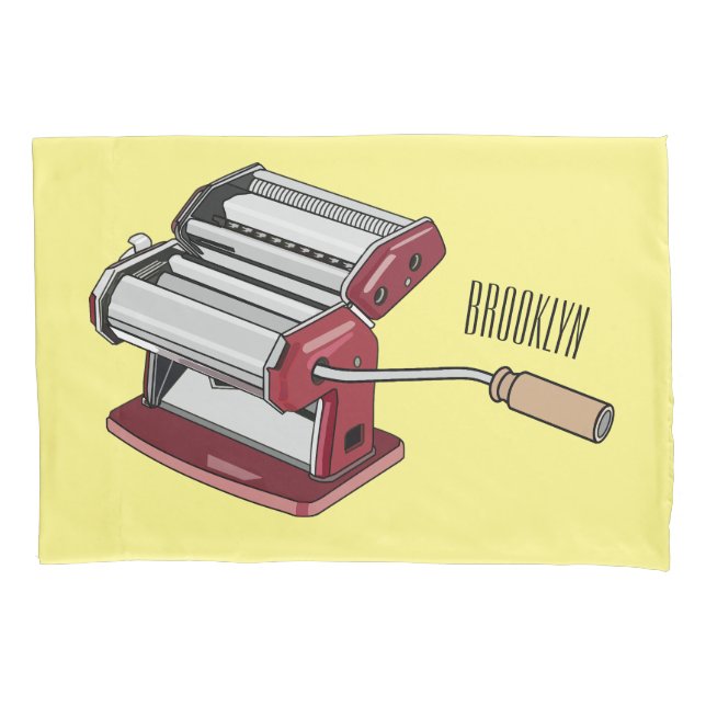 Pasta maker cartoon illustration  pillow case (Front)