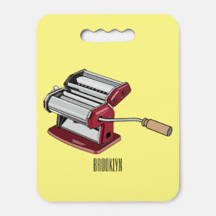 Pasta maker cartoon illustration  seat cushion