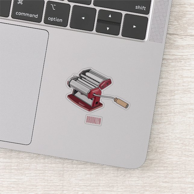 Pasta maker cartoon illustration  sticker (Detail)
