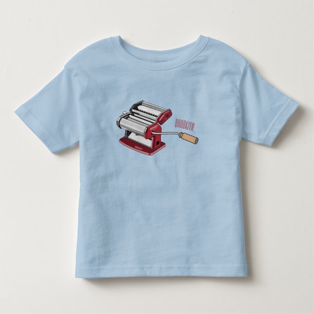 Pasta maker cartoon illustration  toddler t-shirt (Front)