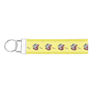 Pasta maker cartoon illustration wrist keychain