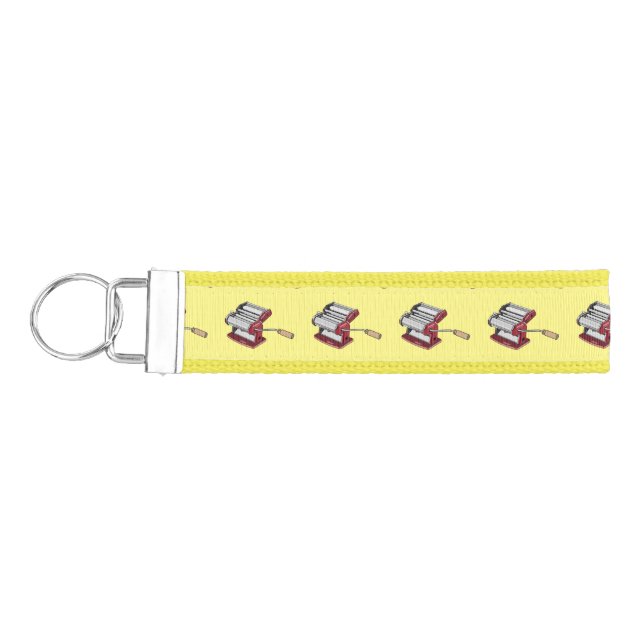 Pasta maker cartoon illustration  wrist keychain (Keys on Left)