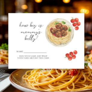 Pasta meatball - How big is mommy's belly Enclosure Card