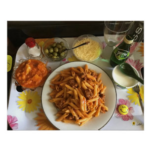 PASTA ON A TRAY POSTER