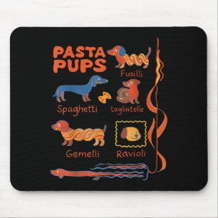 Pasta P Dog Funny Dachshund Dog Pasta Foodie Dog S Mouse Pad