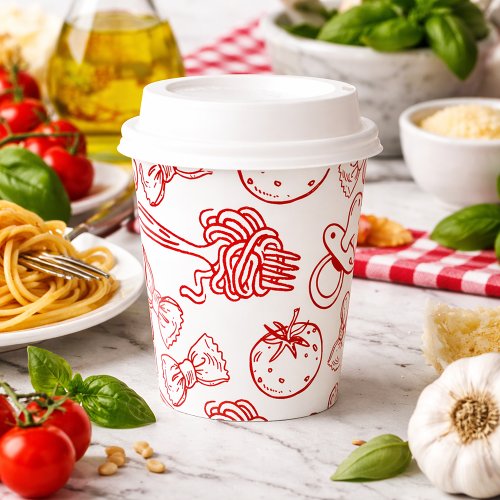 Pasta & Pacifiers Hand Drawn Italian Baby Shower 