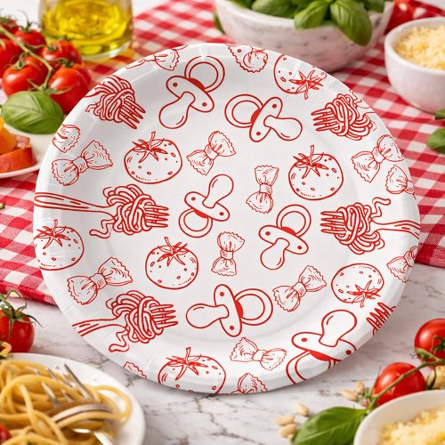Pasta & Pacifiers Hand Drawn Italian Baby Shower