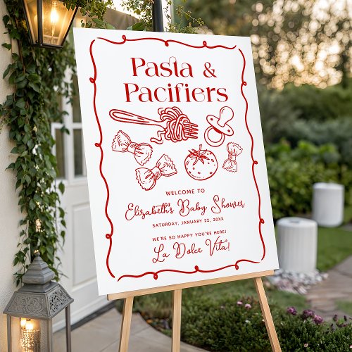 Pasta & Pacifiers Italian Baby Shower Welcome