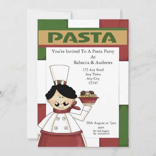 Pasta Party Invitation