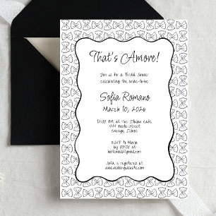 Pasta Pattern That's Amore Italian Bridal Shower Invitation