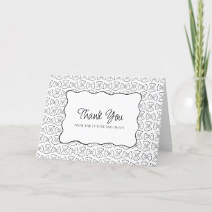 Pasta Pattern That's Amore Italian Bridal Shower Letterpress Thank You Card