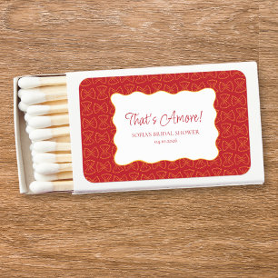 Pasta Pattern That's Amore Italian Bridal Shower Matchboxes
