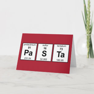PaSTa Periodic Table Card