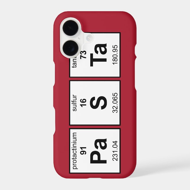 PaSTa Periodic Table Iphone Case (Back)